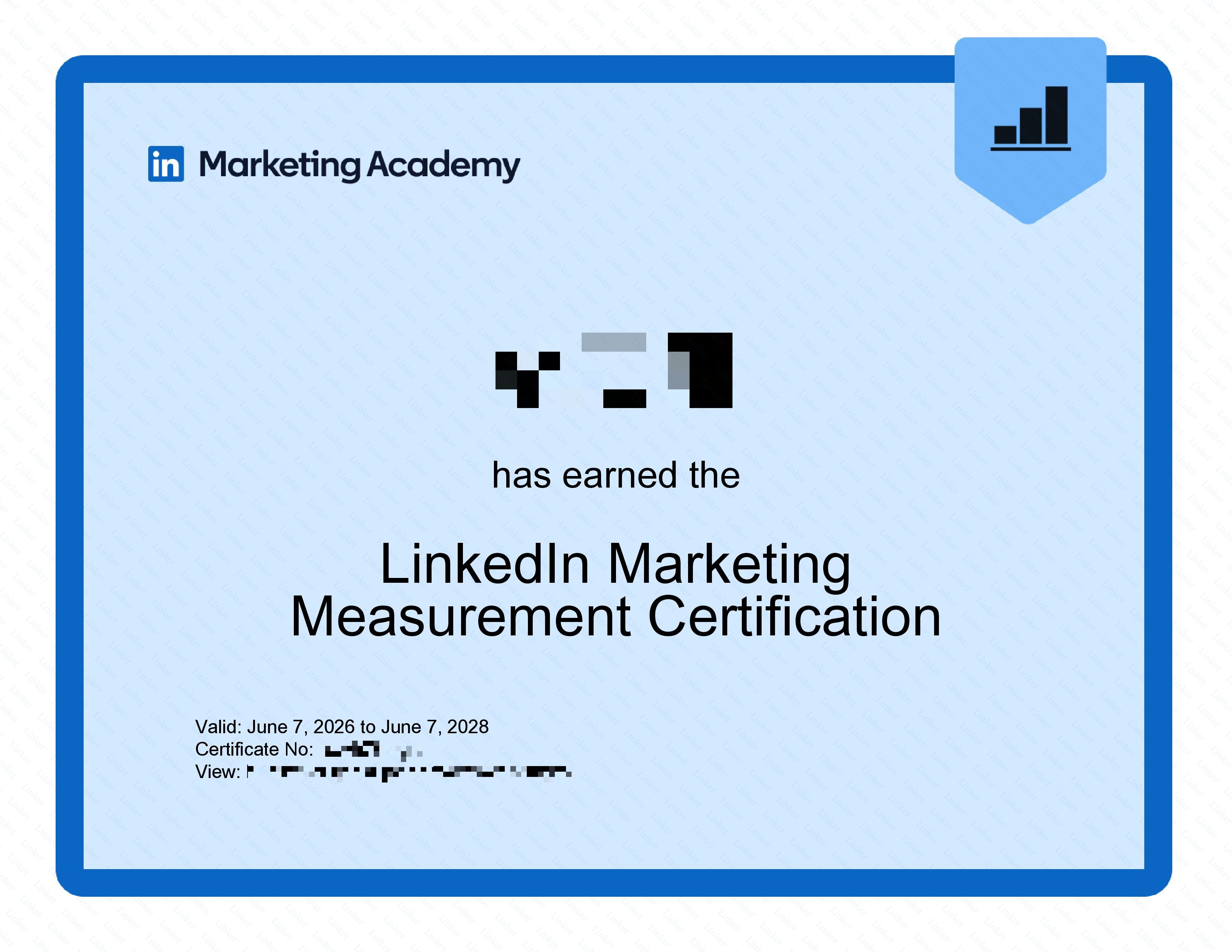 Certification LinkedIn Marketing Measurement
